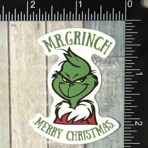 🌀10/$10🌀 Mean One Grinch Christmas Reusable Waterproof Vinyl Sticker